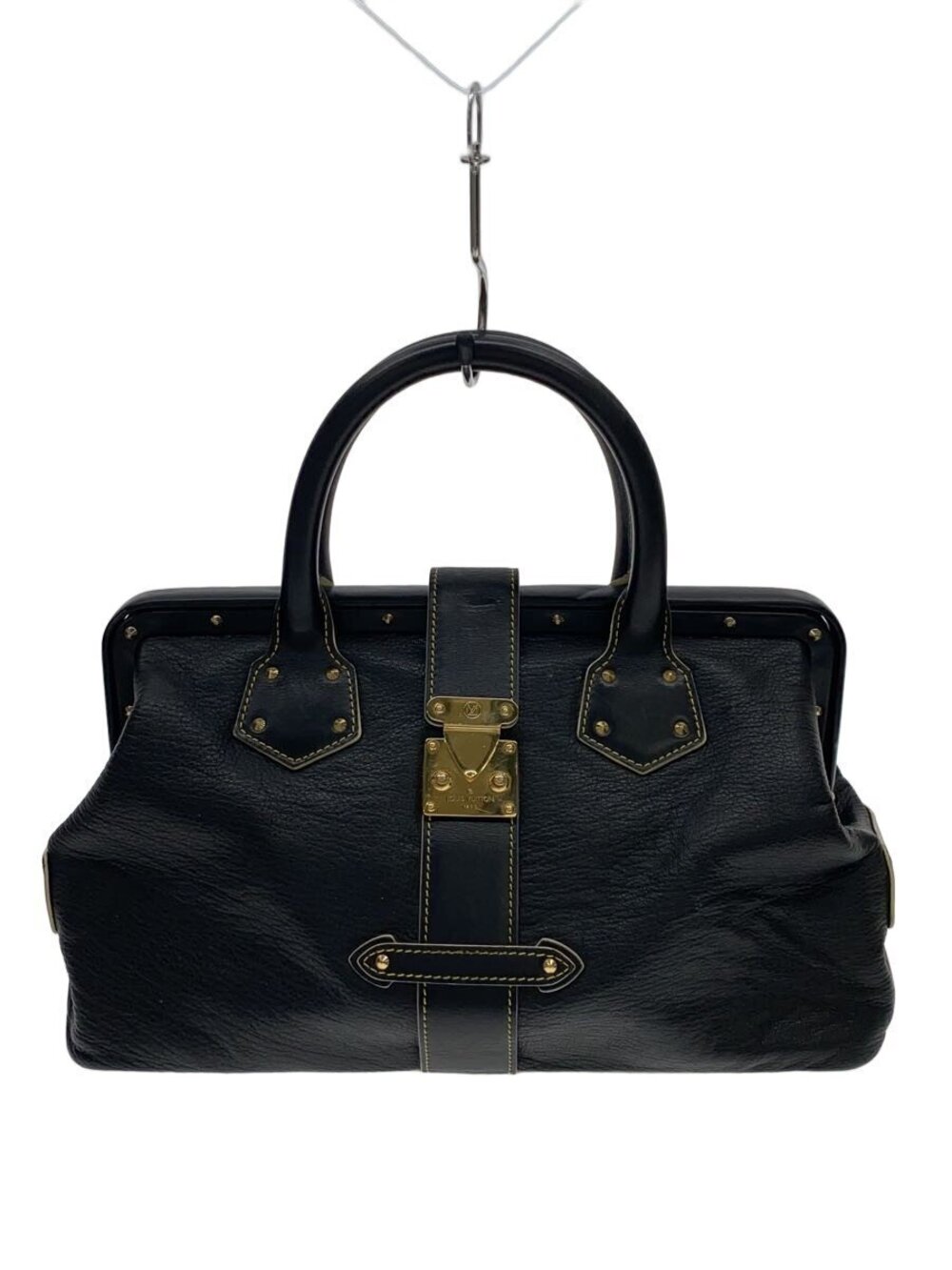 LOUIS VUITTON Angenieux Suhali Leather Black
